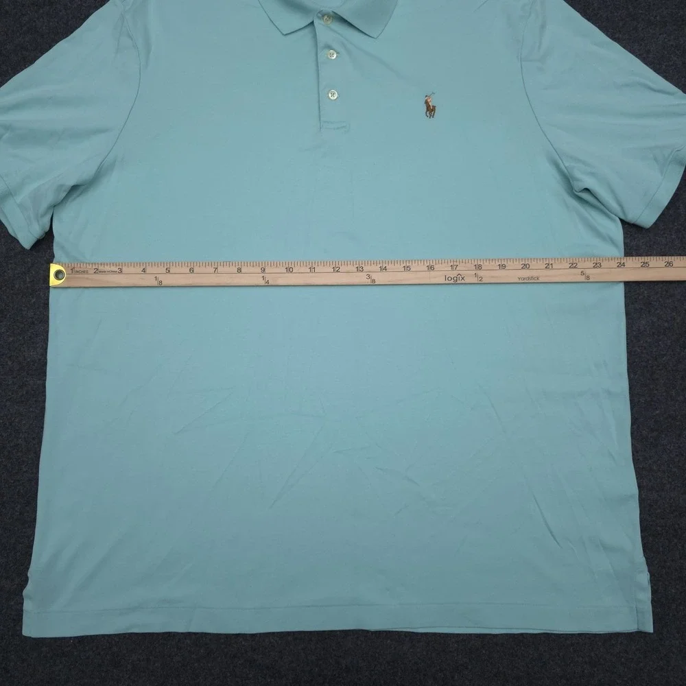 Polo Ralph Lauren Mens XL Light Blue‎ Classic Fit Flesh Pony Polo Shirt Golf